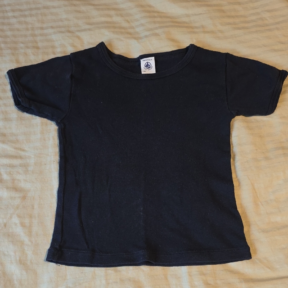 Petit Bateau Black Short Sleeve Tee